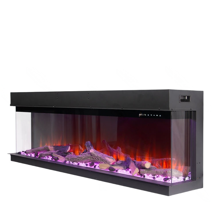 High Quality Elegant Wall-Mounted Home Appliance 3 Sided Electric Fireplace