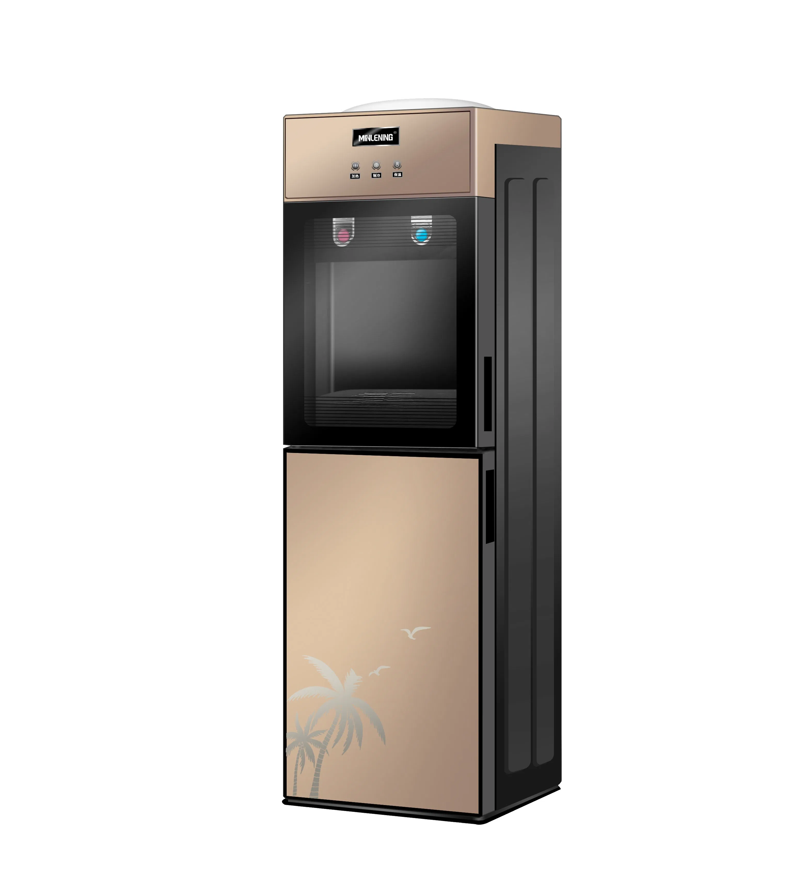 Advanced Vertical Water Dispenser with Stylish Storage Cabinet