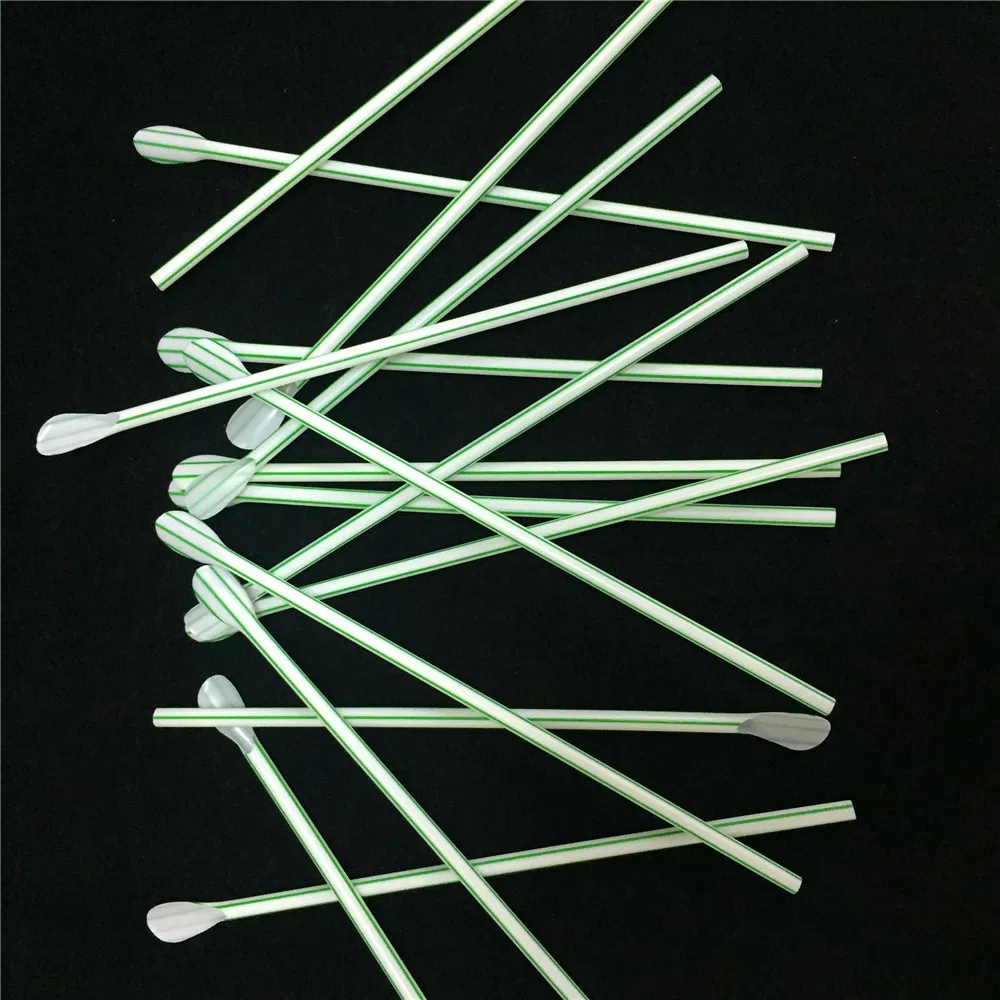 Manufacture Wholesale Biodegradable Colorful Drinking PLA Spoon Straws for Home and Restaurant