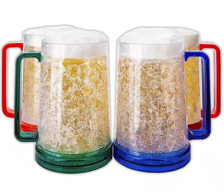 Пивная кружка с двойными стенками 480 мл для морозилки