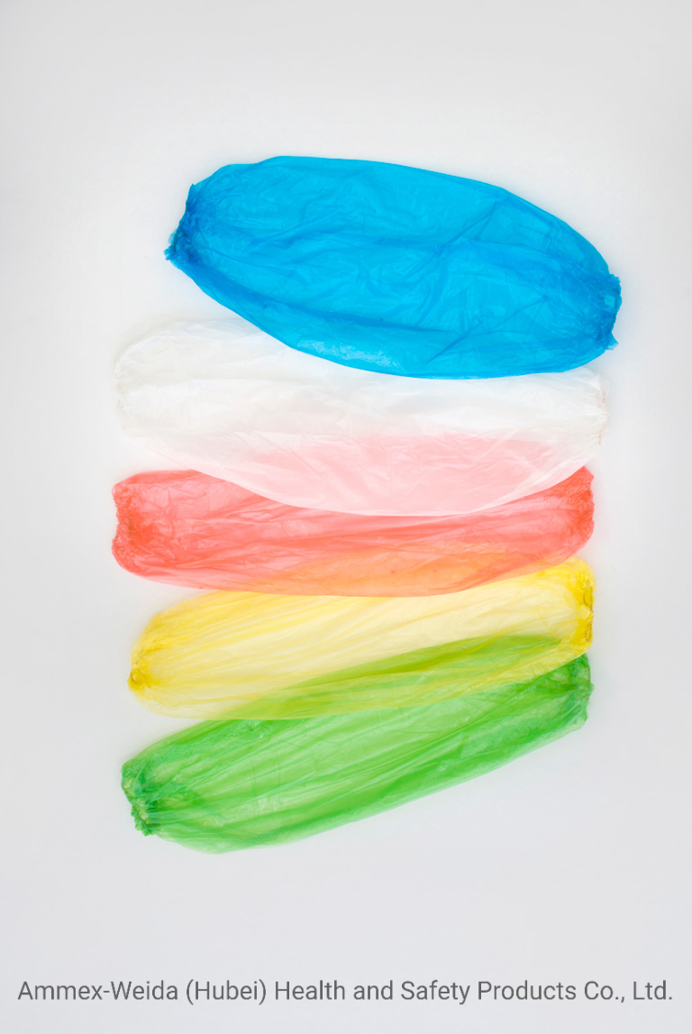 with Various Color Single Use PE Oversleeves for Anti-Oil and Prevent Water for Food Processing