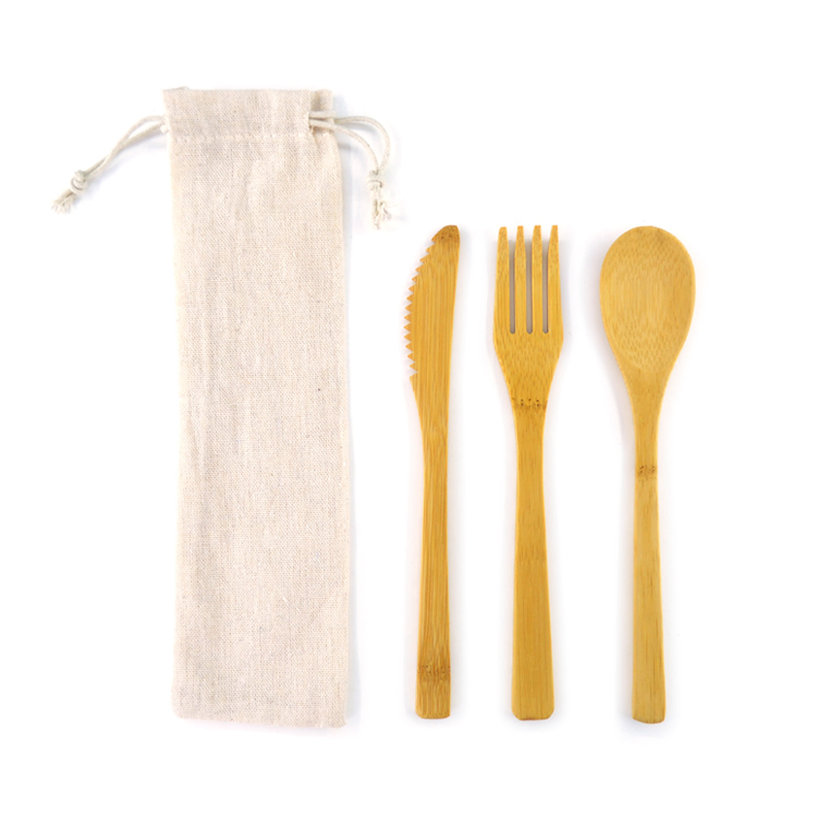 Bamboo Knife, Fork and Spoon Western Tableware