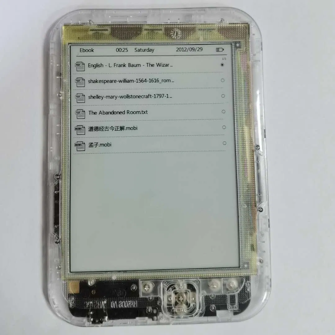 Transparent Product Jail Vehicle 6 Pulgadas E-book Reader Pocketbook