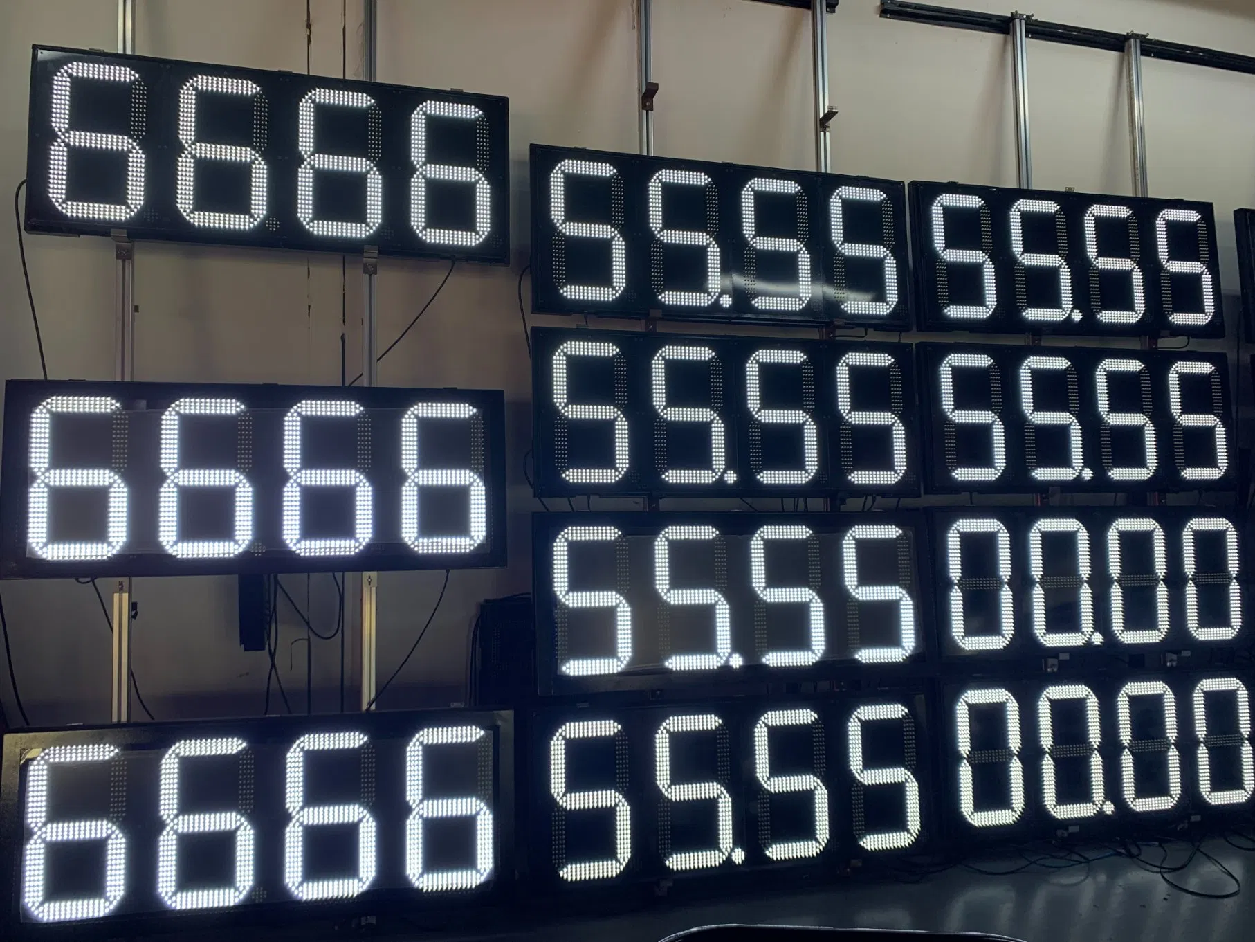 Large Single Digit 8inch 7 Segment Display LED Red Emitting Color for Gas Petrol Station LED Price Sign