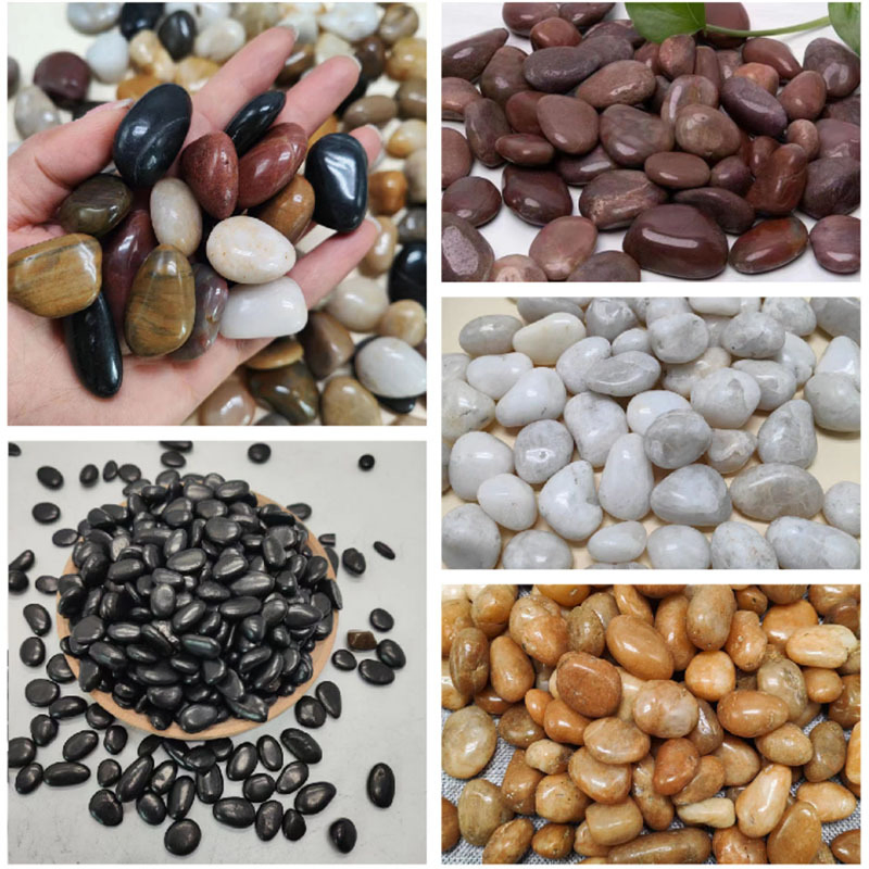 Newstar Colors Natural Washed Pebble Stone Beach Cobbles Natural Landscape Railway Paving and Aquarium Decor Cobbles Pebbles
