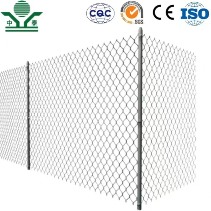 Zhongtai Hot Sale PVC Coated 50*50mm Hole Chain Link Wire Mesh Fence for Basketball Court