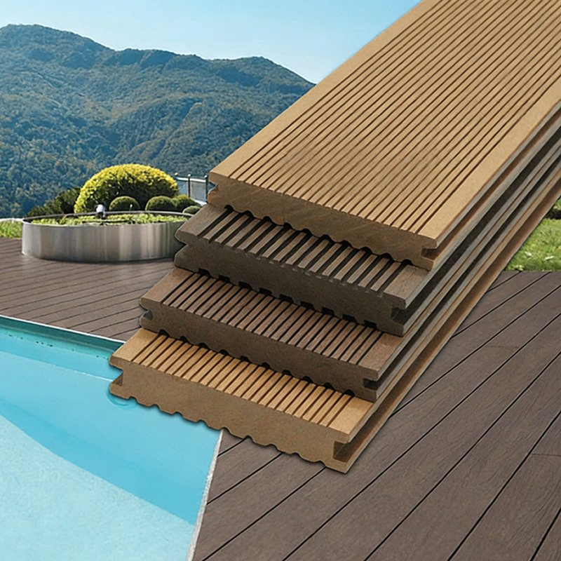 Outside Anti-Slip Fireproof WPC Decking Interlocking Deck Tiles of Composite Wood Plastic Co-Extrusion for Outdoor Flooring