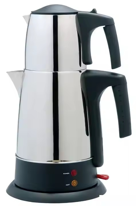 Electric Double Layers Tea Kettle Home Water Kettle with Plastic Double Handle