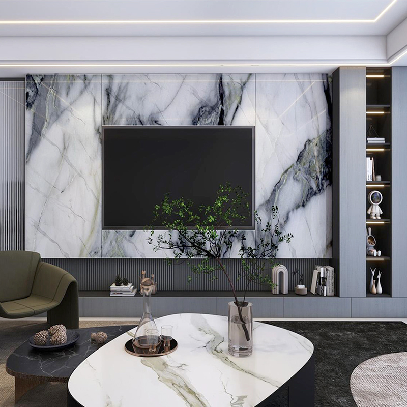 China Factory OEM Elegant 1220mm WPC Carbon Crystal Wall Panels with Pet Film Lamination