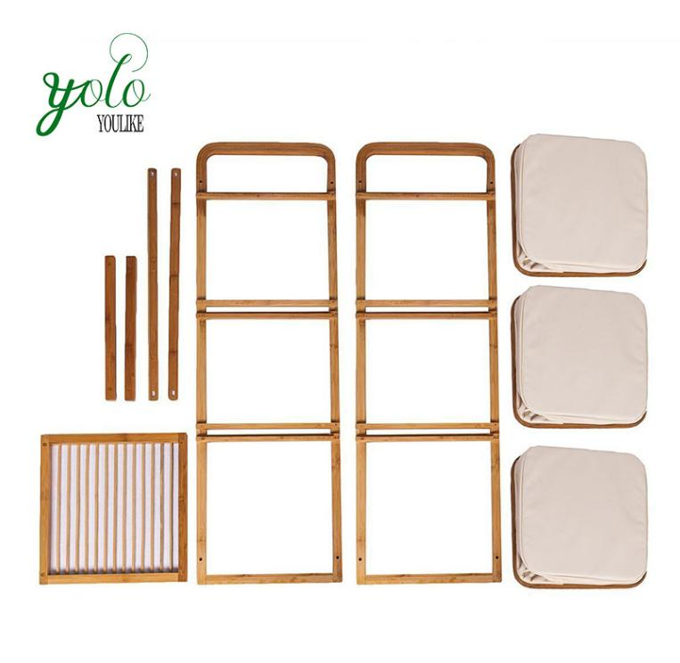 Wholesale Eco-Friendly Foldable Clothes Bamboo Laundry Basket with Storage Bag