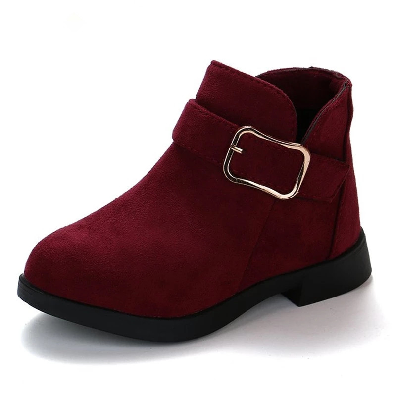2021 Fashion Winter Girls Rain Boots Classic Buckle Kids Ankle Boots