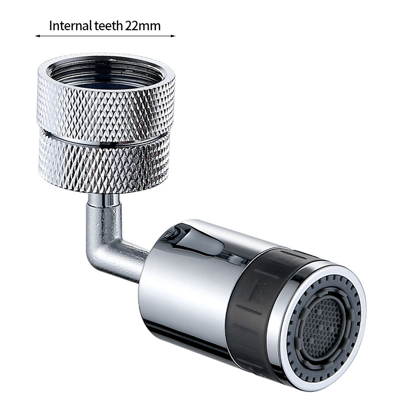 Аэратор для смесителя с двумя режимами струи, 720° вращение