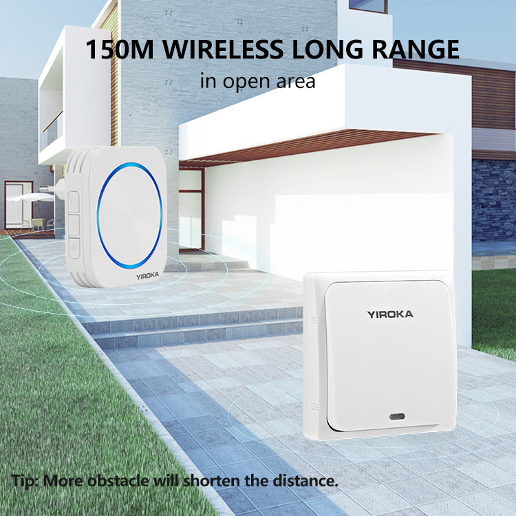 Kinetic No-Battery Wireless Plug in Doorbell with Long Range