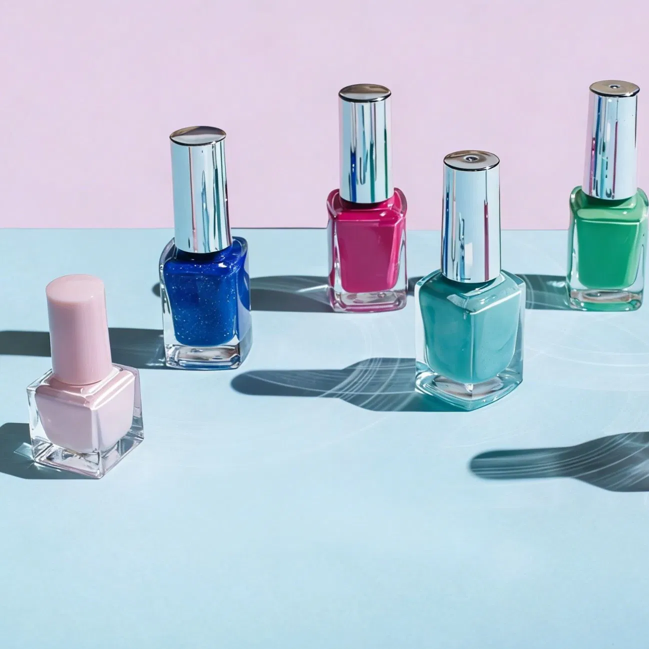 5ml 8ml 10ml 15ml Round Square Clear Nail Polish Bottle