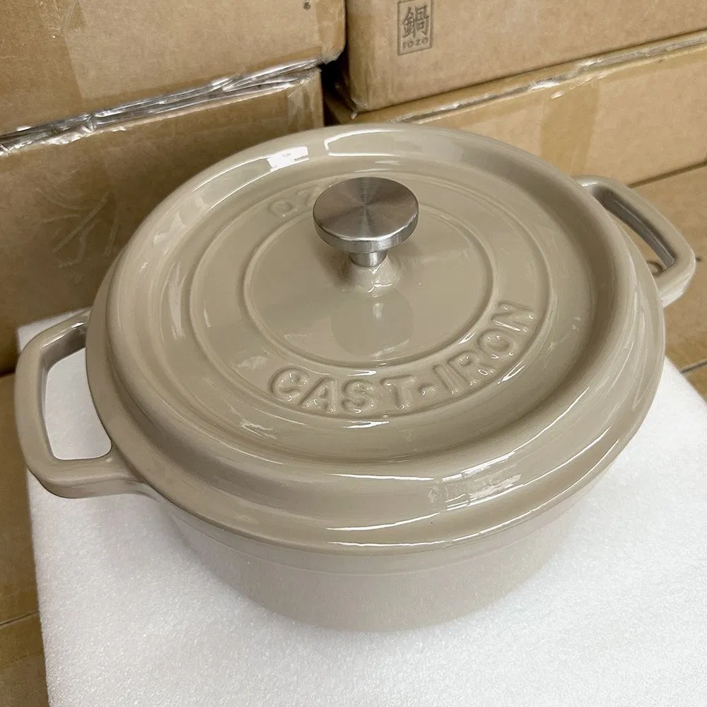 Чугунная эмалированная кастрюля-духовка 3л