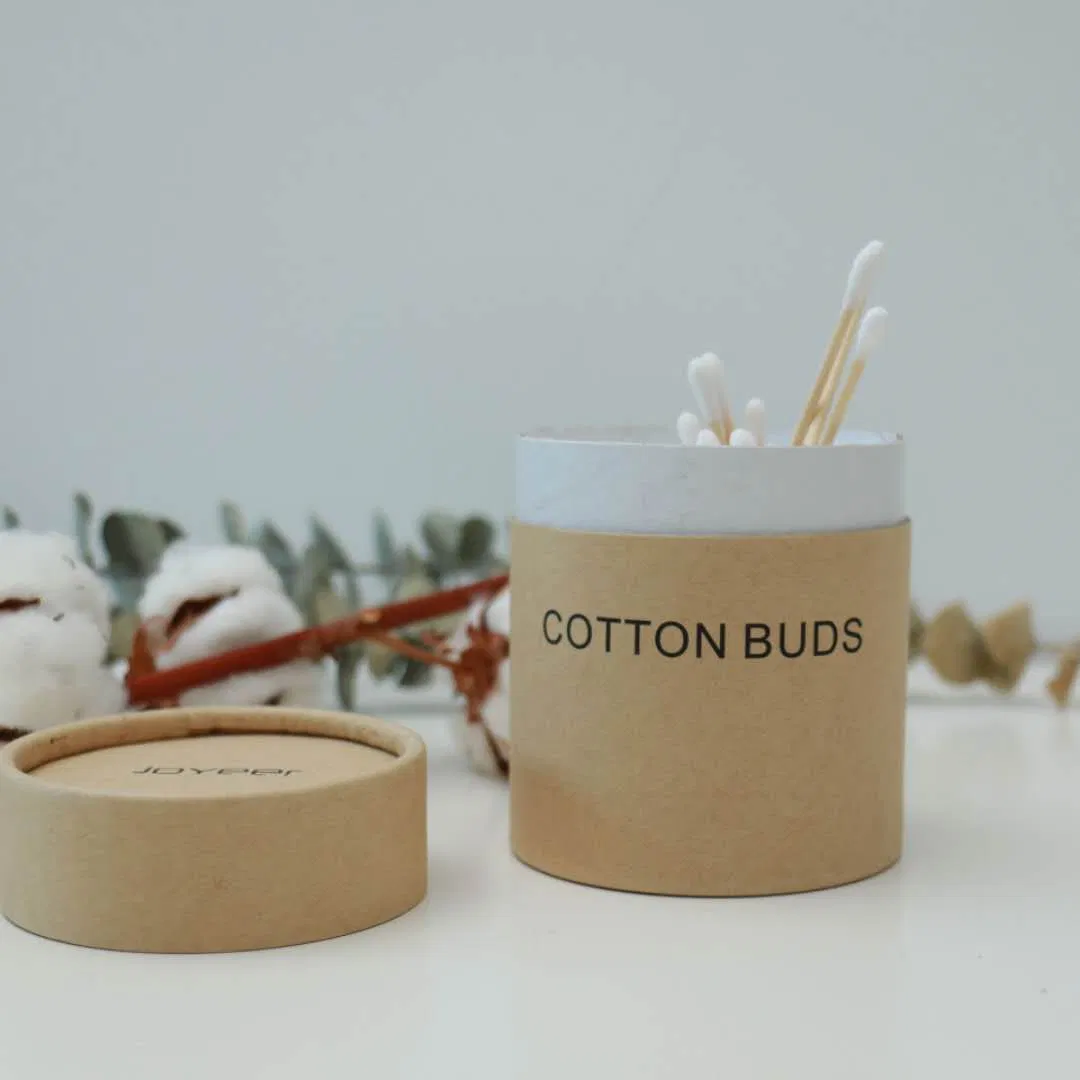 Customized Logo Bamboo Cotton Swabs 100% Biodegradable