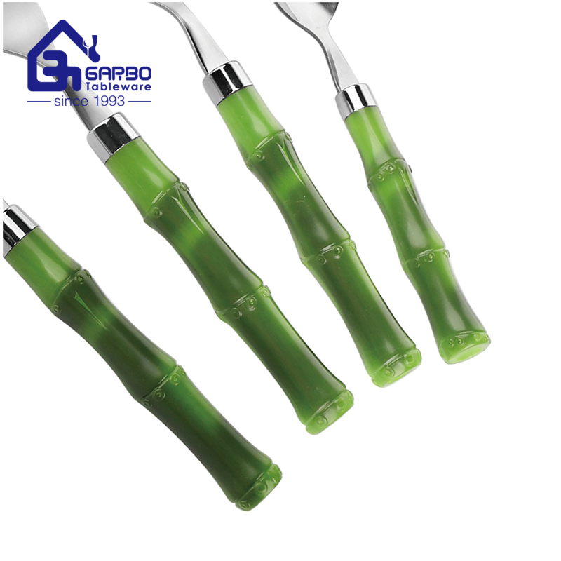 Hotsale Stainless Steel Dinner Forks with Bamboo Shape Handle