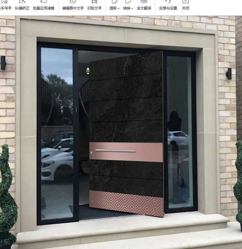 Popular Simple Design Swing Cast Aluminum Metal Door for High Foot Traffic