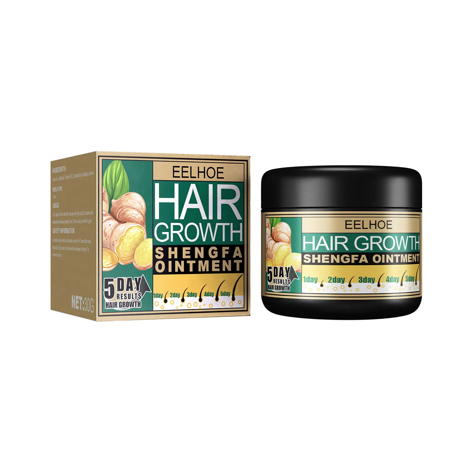Hot Sale Natural Anti Dandruff Scalp Itch Hair Cream Ointment Vegan Moisturizing Hair Loss Care Organic Ginger Hair Growth Cream