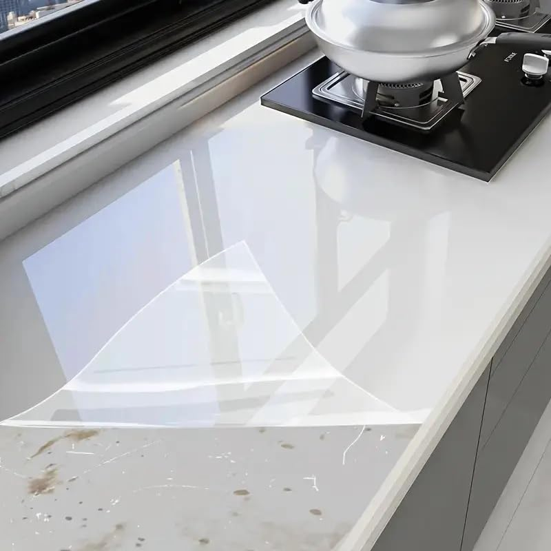 7.5mil Adhesive Surface Transparent Decorative Protective Furniture Film for Marble Countertop