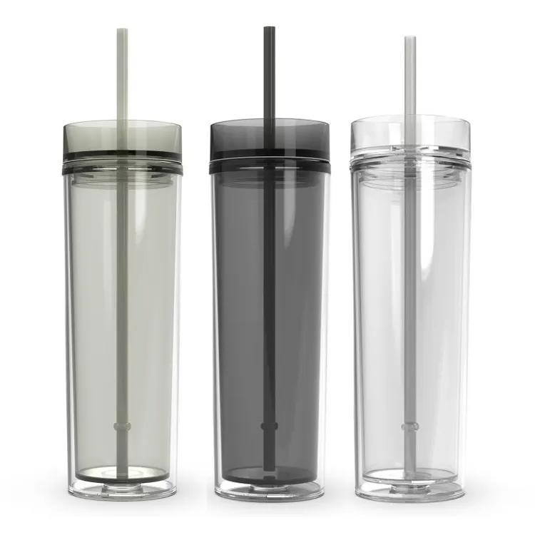 High-Quality Wholesale Best Price 16oz Double Wall Plastic Tumbler with Straw