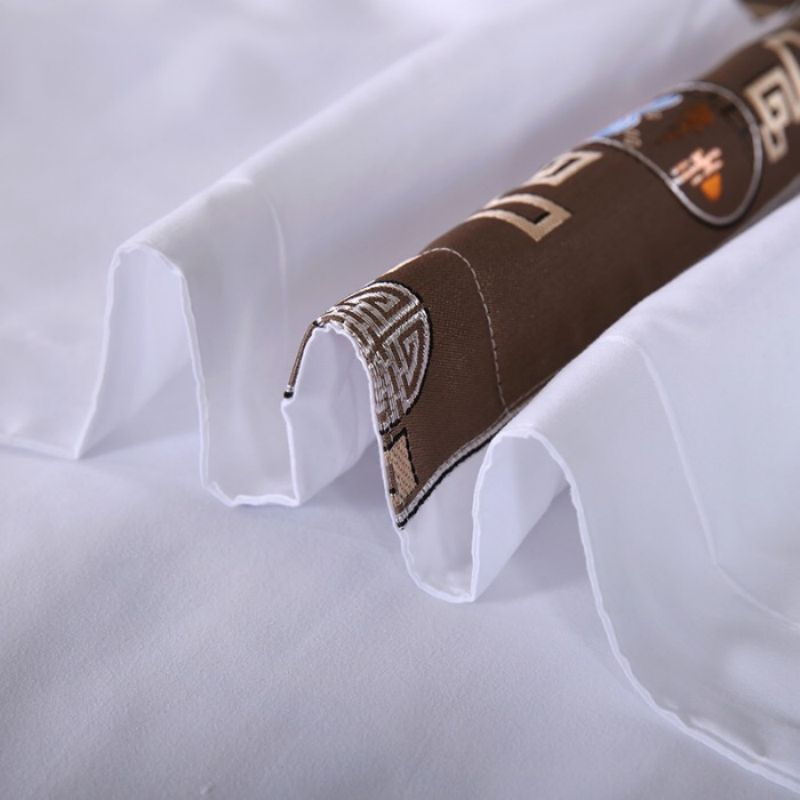 Good Price Custom King Queen Size 5 Star Hotel 100% Cotton Bedsheet Jacquard Webbing Embroidery Duvet Cover Luxury Hotel Bedding Set From Guangdong Home Textile