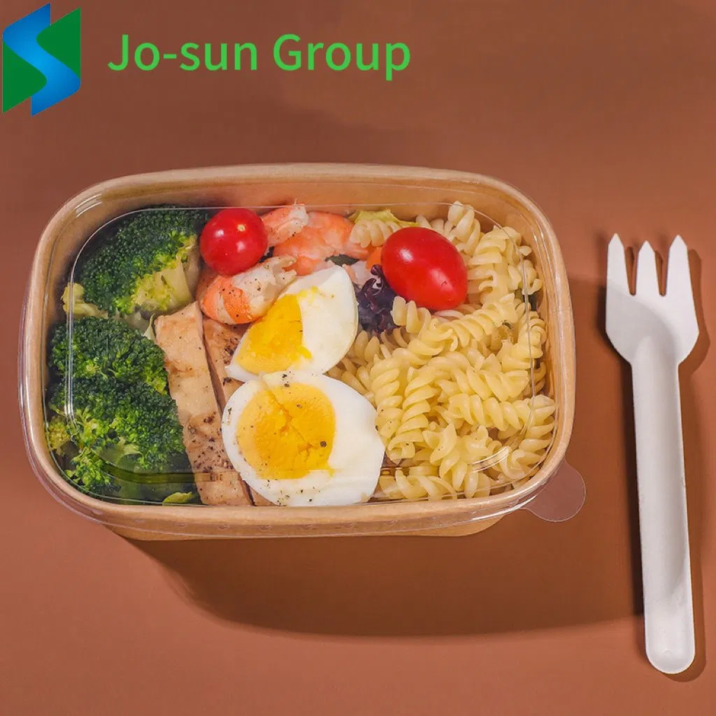 Factory Outlet Hot Sale Food Grade Disposable Takeaway Fast Food Container Kraft Paper Bowl