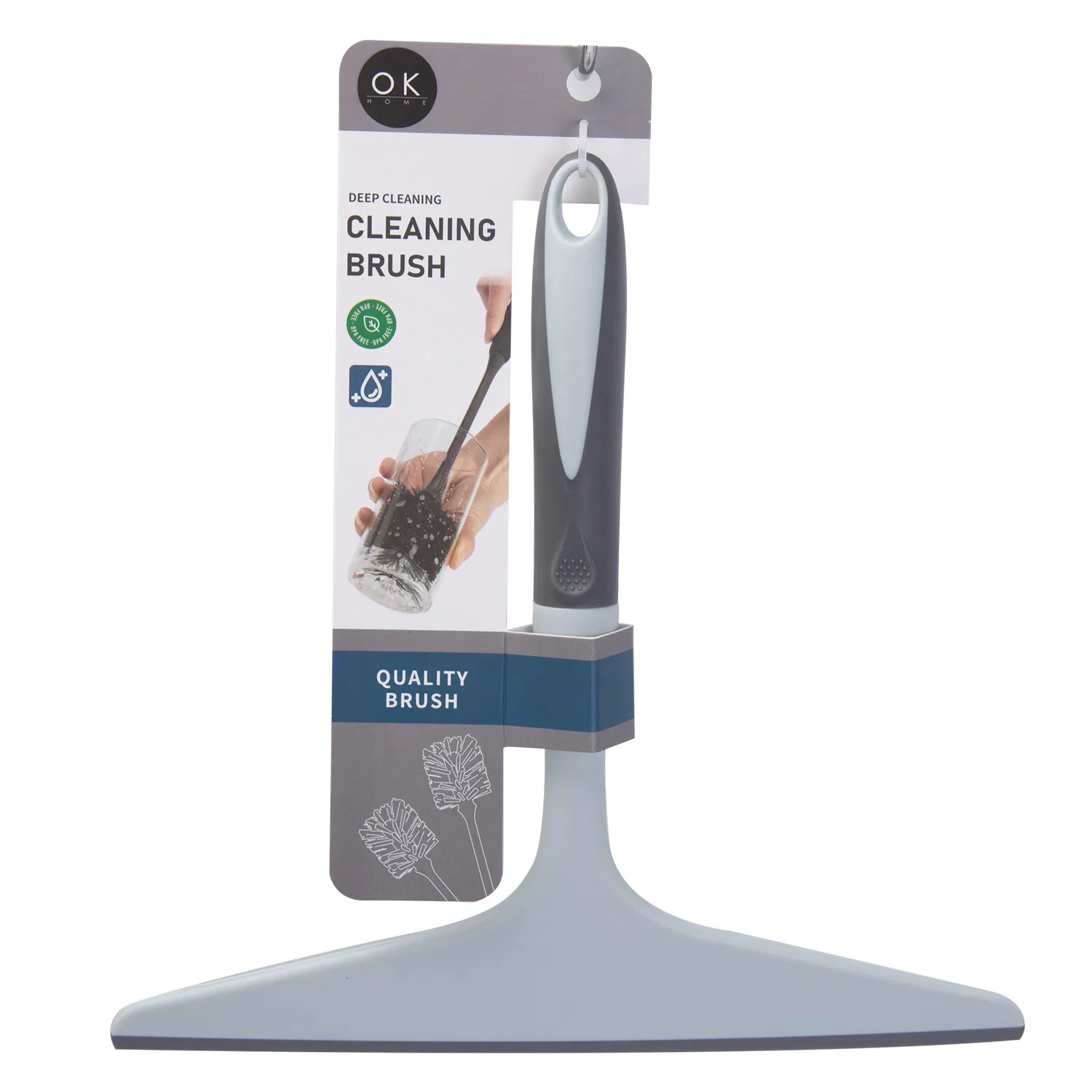 Comfortable Grip Handle Handheld Window Squeegee with Hanging Hook