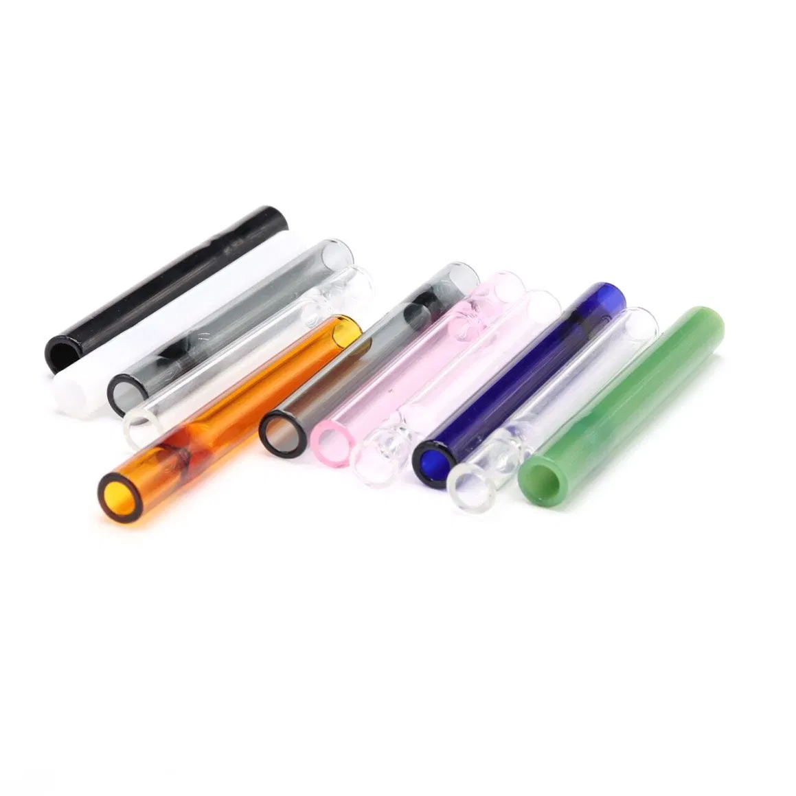 Smoking Accessory Clear Custom Color Long Style Glass Filter Smoking Rolling Mouthpiece Tip