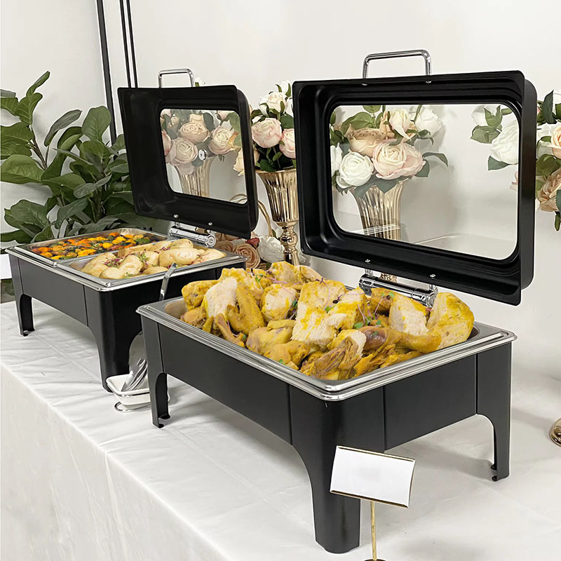 9L Black Rectangle Buffet Chafing Dish Hotel Restaurant Buffet Catering