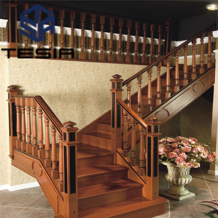 Customized Interior and Exterior Curved Wood Modern Stairs