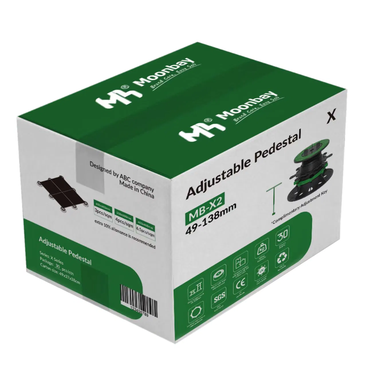 Adjustable Plastic Raised Floor Pedestal Porcelain Tile Supportl for Paving