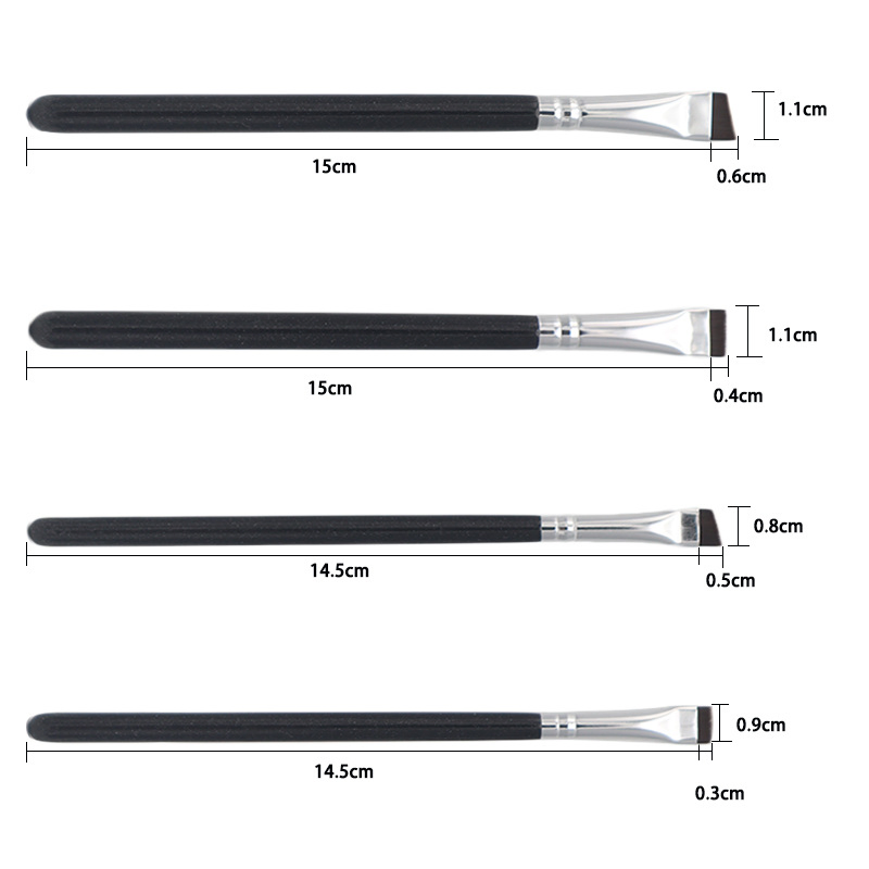 Flat Wooden Ultra-Thin Angled Eyebrow Brush Angle Brush for Eye Brows