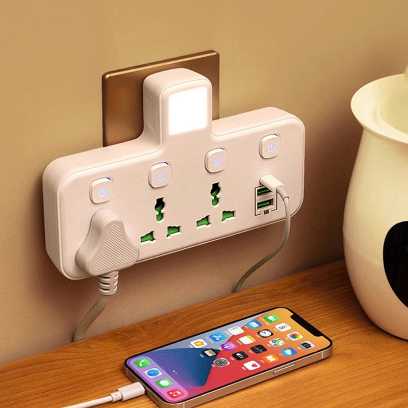 1100-265V 2500W Electrical Socket Adapter Power Strip Mobile Phone Charger