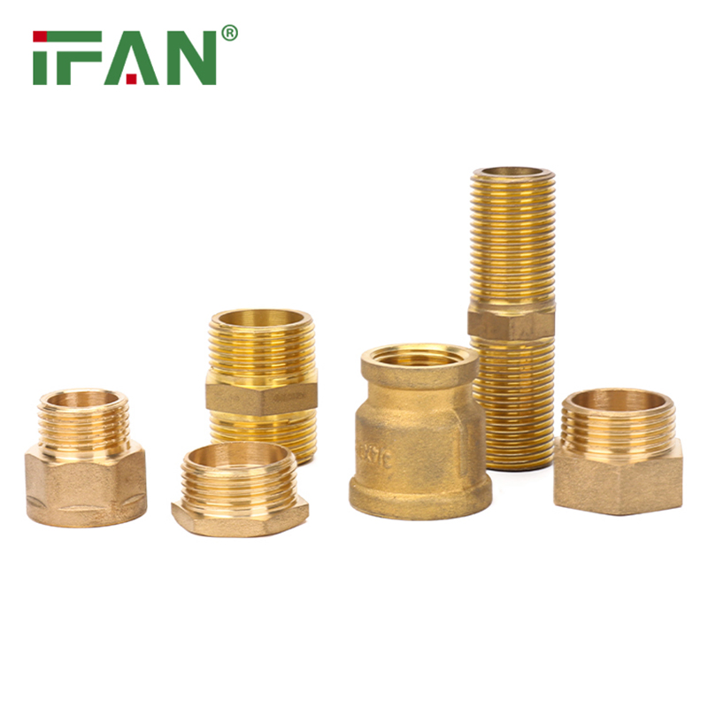 Ifan DIN 16892 Aging Resistance 1/2"-2" Yellow Bushing Brass Pipe Fitting