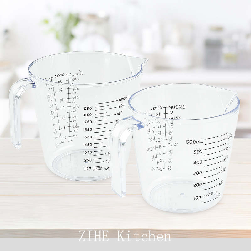 Plastic Transparent with Scale Measuring Cup and Cylinder Measuring Cup