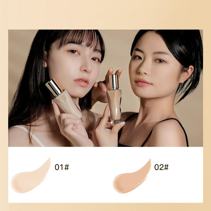 Pearl Collagen Small Molecule Hyaluronic Acid Moisturizing Oil Controlling Waterproof Makeup Holding and Skin Nourishing Liquid Foundation