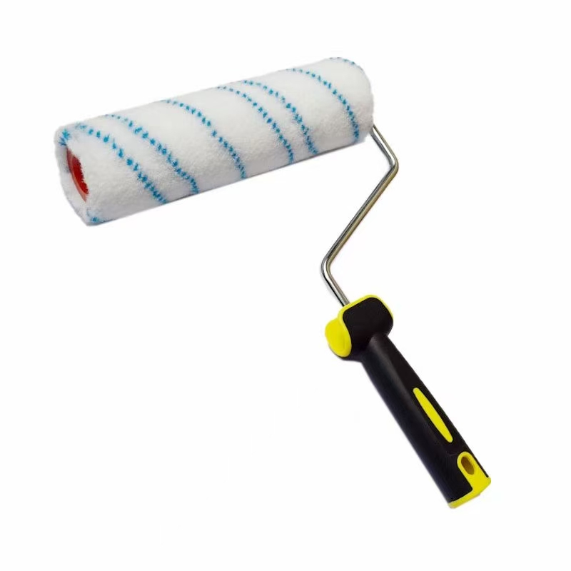 Cheap 9" Woven Polyester Painting Roller Brush with Plastic Handle