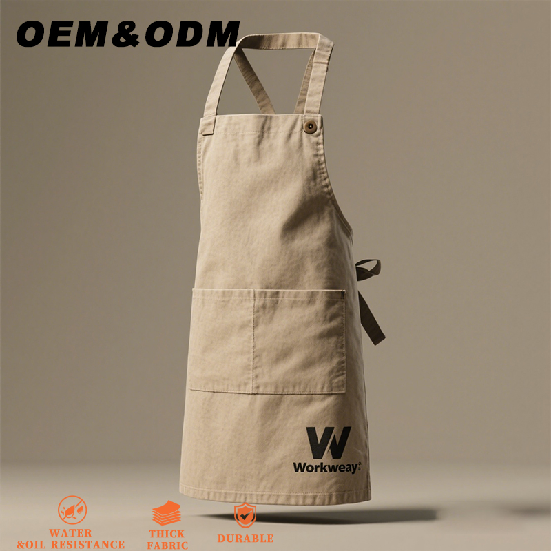 Factory Price Canvas Work Apron Durable Cross Back Custom Aprons