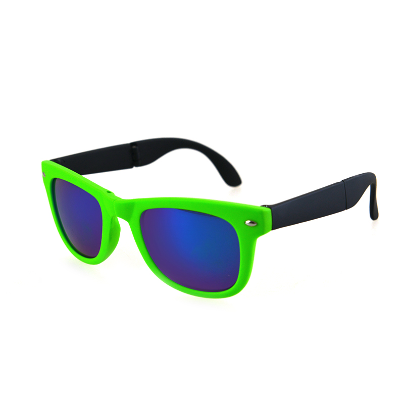 Modern Black Square Foldable Sunglasses with Case