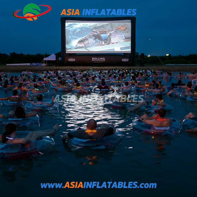 Giant Floating Sealed Inflatable Waterproof TV Movie Projection Screen