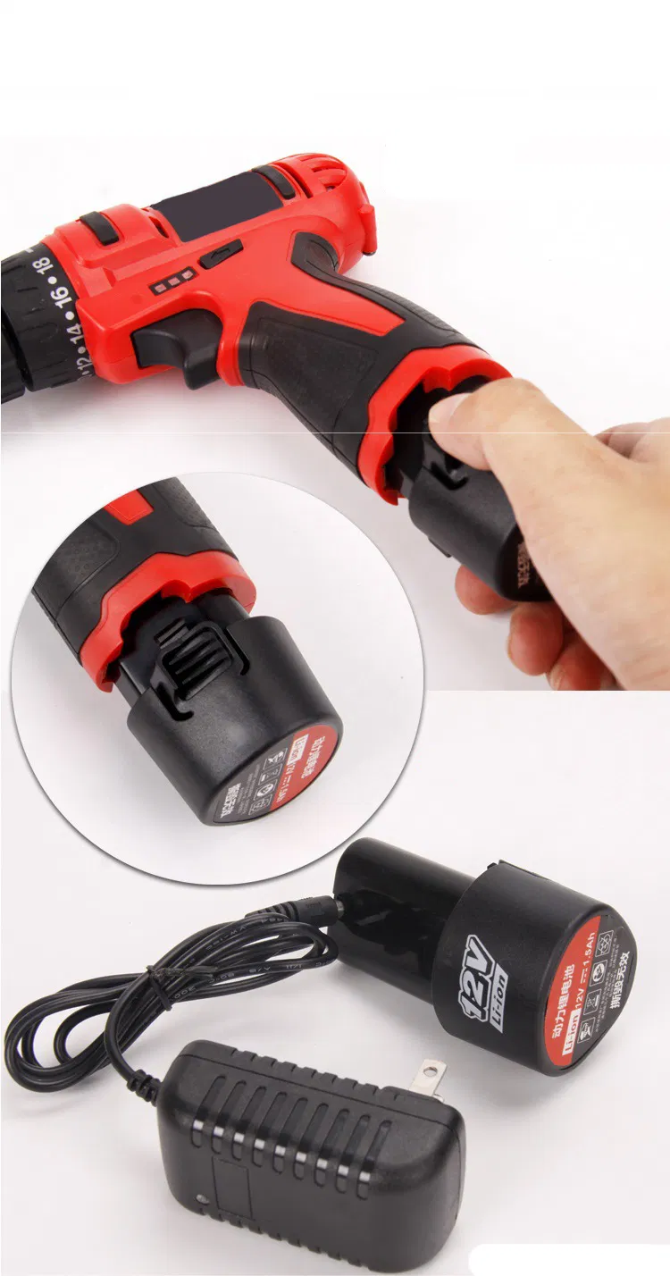 109 Piece Cordless Drill Combo Kits 10mm Keyless Chuck Professional Household Home Tool Kit Set for Garden House Repair