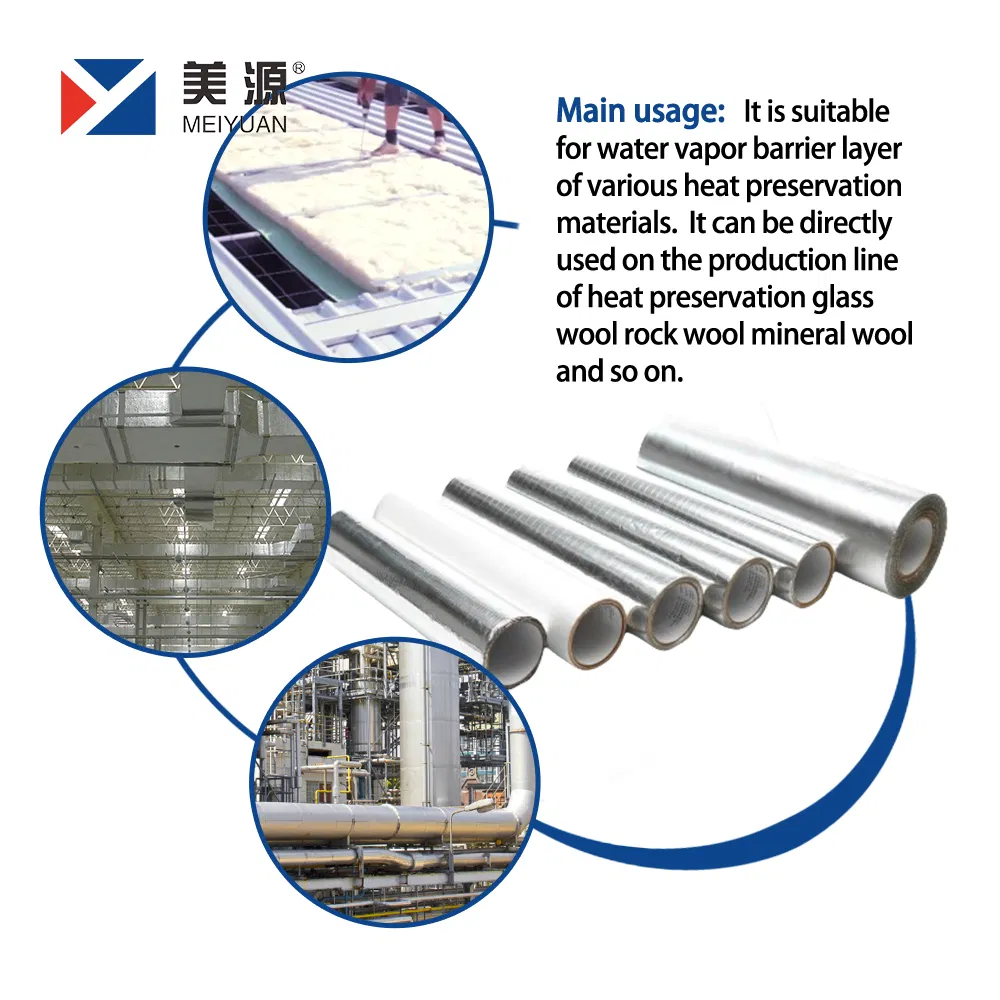 Building Materials Wholesale Flame Retardant Glass Fibre Aluminum Foil Reflective Insulation Facing