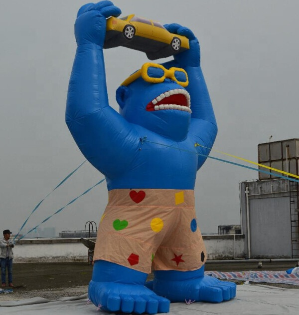 Boyi Giant Inflatable Gorilla for Car Wash Customized Advertising Inflatable Gorilla