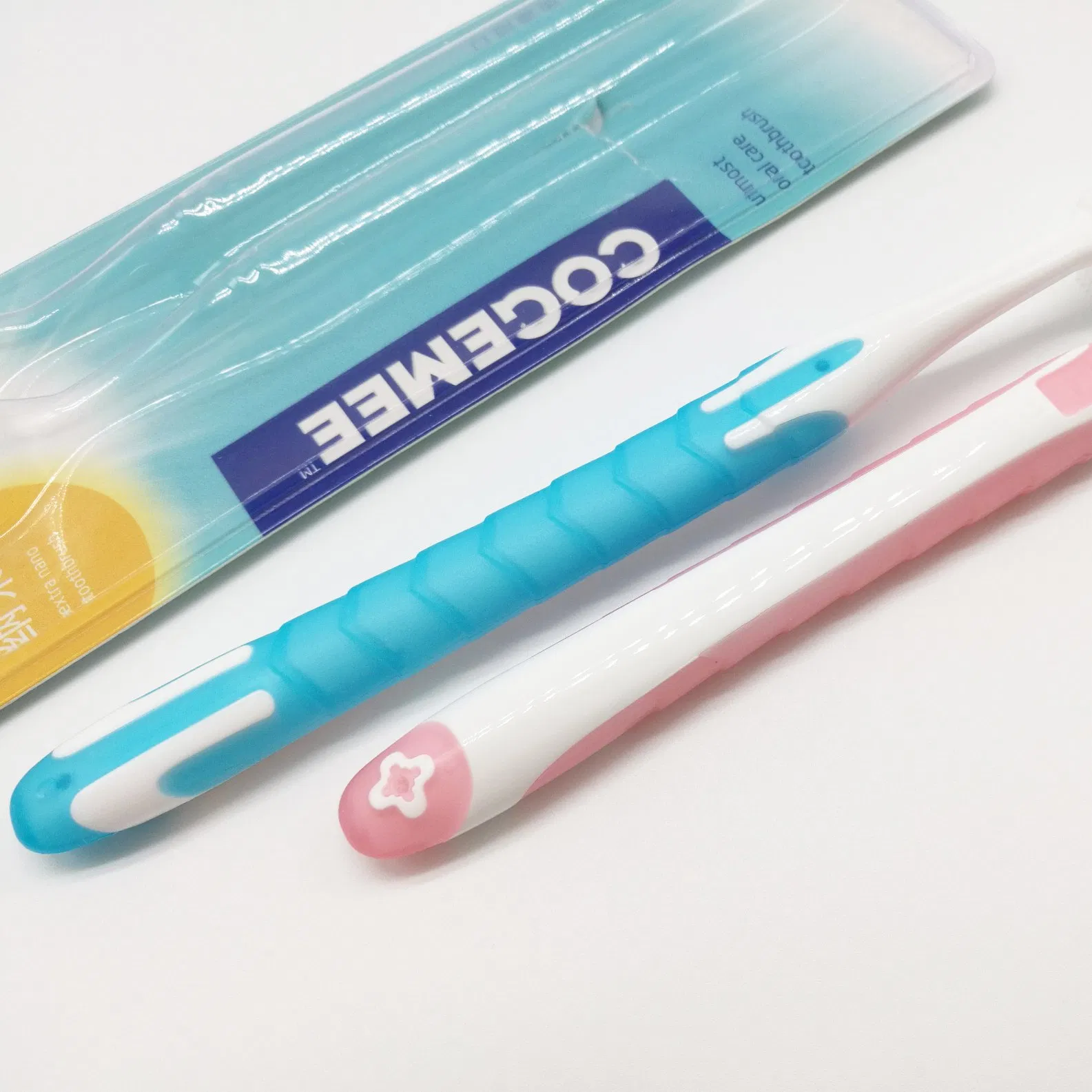 Adult Plastic Toothbrush with Nano Soft Bristles with Tongue Cleaner