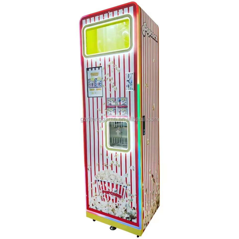 Automatic Hot Air Fully Popcorn Vending Machine Coin-Operated Flavored Popcorn Maker Buy Shape Product