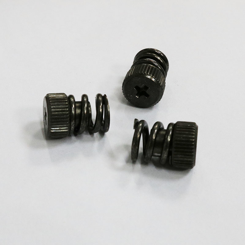 Precision Manufacturing Knurled Black Cabinet Captive Panel Screw Rivet