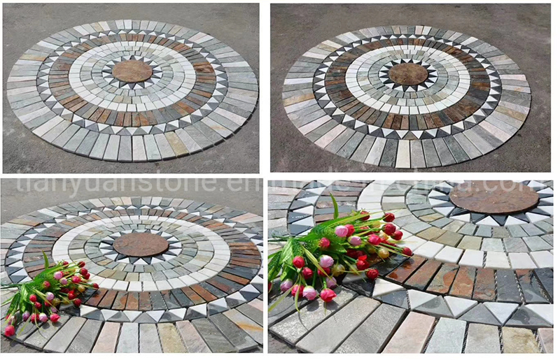 Directly Factory for Natural Flooring Slate Mosaic Pattern
