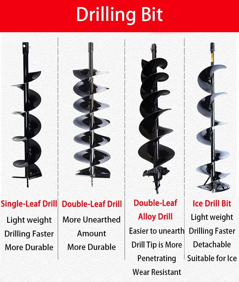 2 Stroke 52cc 1.82kw Gasoline Post Hole Auger Ground Drill Earth Auger (GD500AV)