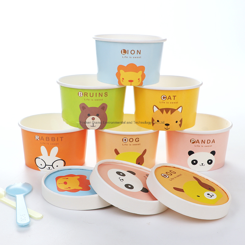 100% Biodegradable Ice Cream Paper Cup for Europe Market Ice Cream Cups
